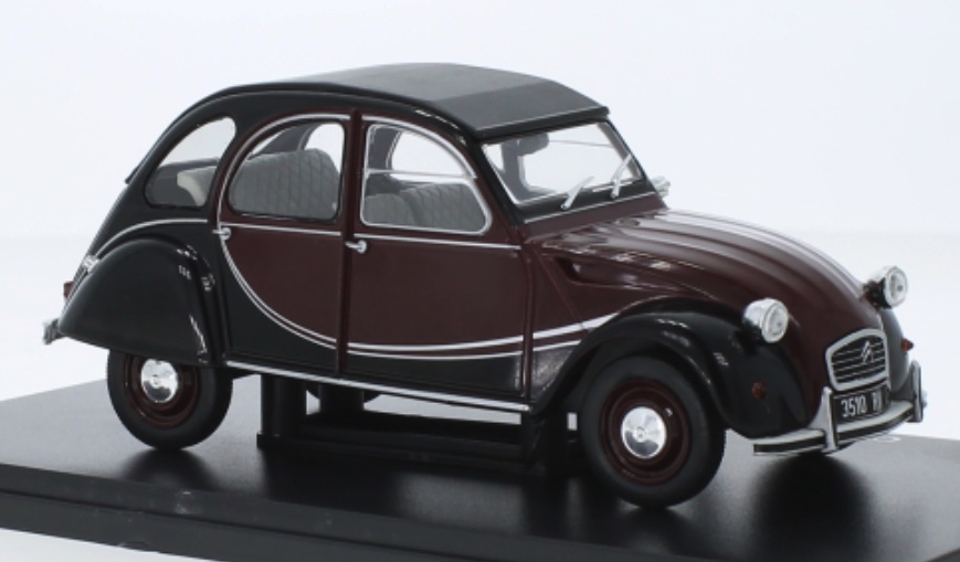 hachette-MX5ALA0002-Citroen-2CV6-Charleston-Ente-weinrot-schwarz-Duck