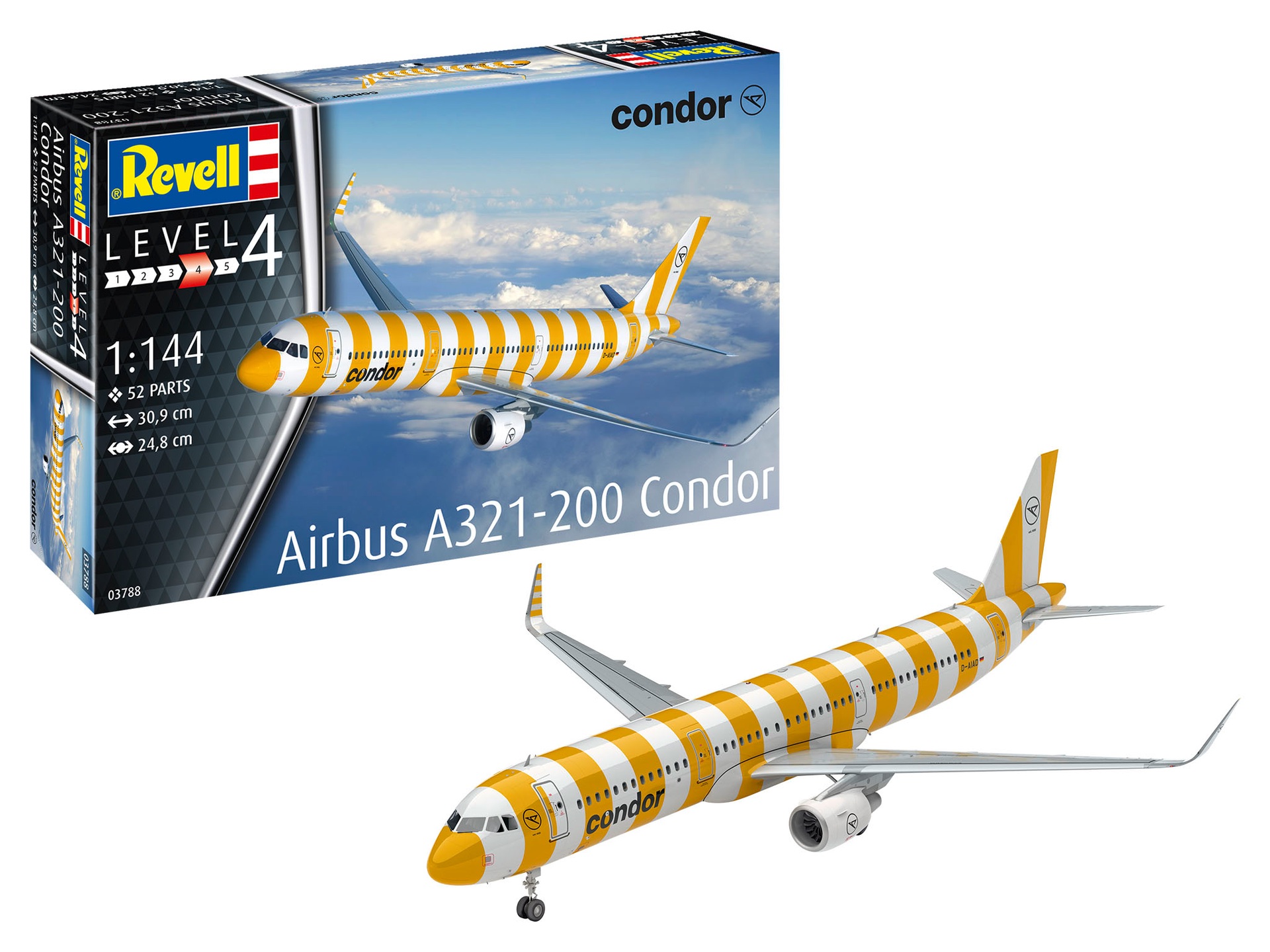 revell-03788-Airbus-A321-200-Condor-gestreifte-Lackierung-Urlaubsflieger