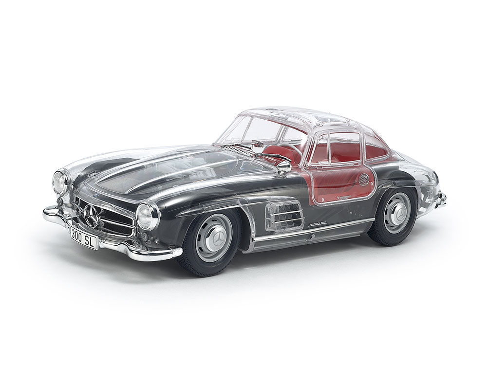 tamiya-24366-1-Mercedes-300-SL-Flügeltürer-Gullwing-full-view-transparent-Klarsicht-Karosserie