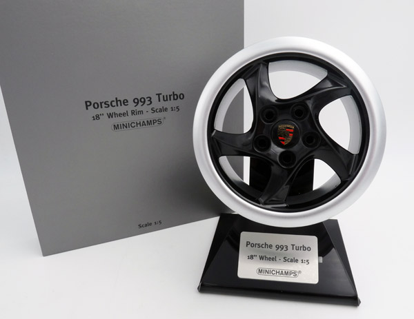 minichamps-500601994-2-Felge-Porsche-993-Turbo-1995-18-Zoll-Turbinenrad-schwarz-silber-luftgekühlt