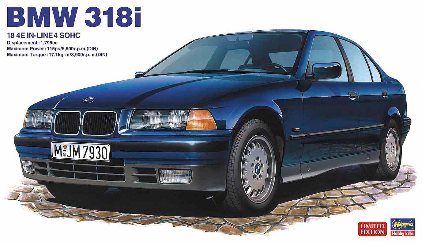 hasegawa-20320-1-BMW-318i-E36-Limousine-viertürig-Modellauto