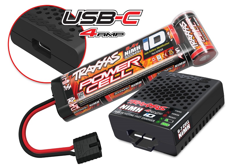 traxxas-58234-8-GRN-4-Slash-XL-5-HD-grün-Akku-Lader