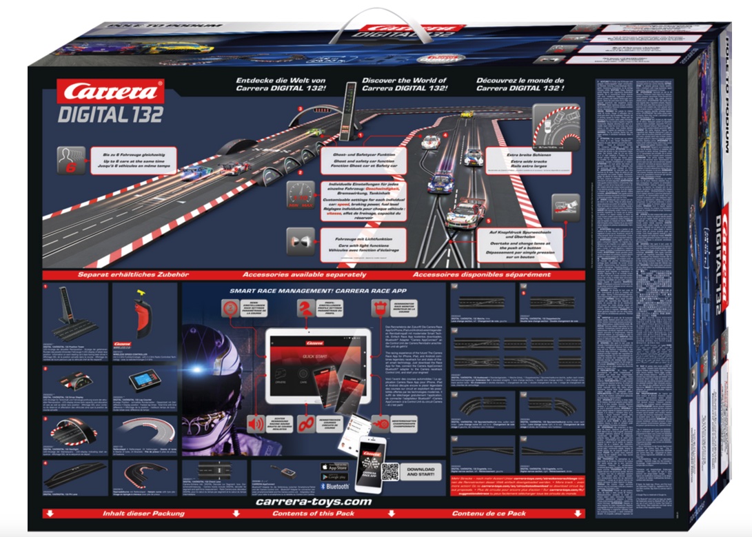 carrera-20030038-2-Pole-to-podium-Starpackung-Rennbahn-Digital-132-Ferrari-Mercedes-AMG