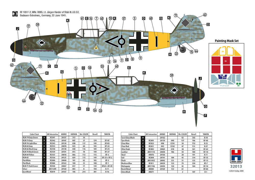 hobby-2000-32013-2-Messerschmitt-Bf-109-F-2-Ostfront-1-32