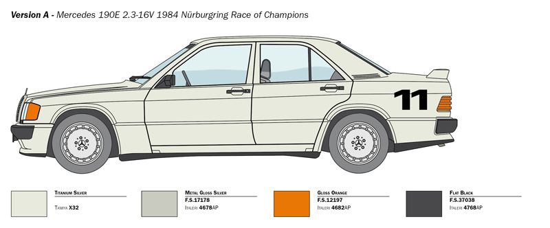 italeri-3624-4-Mercedes-Benz-190-E-2-3-16-v-1984-Nürburgring-Race-of-Champions-Erföffnungsrennen-Renn-190er