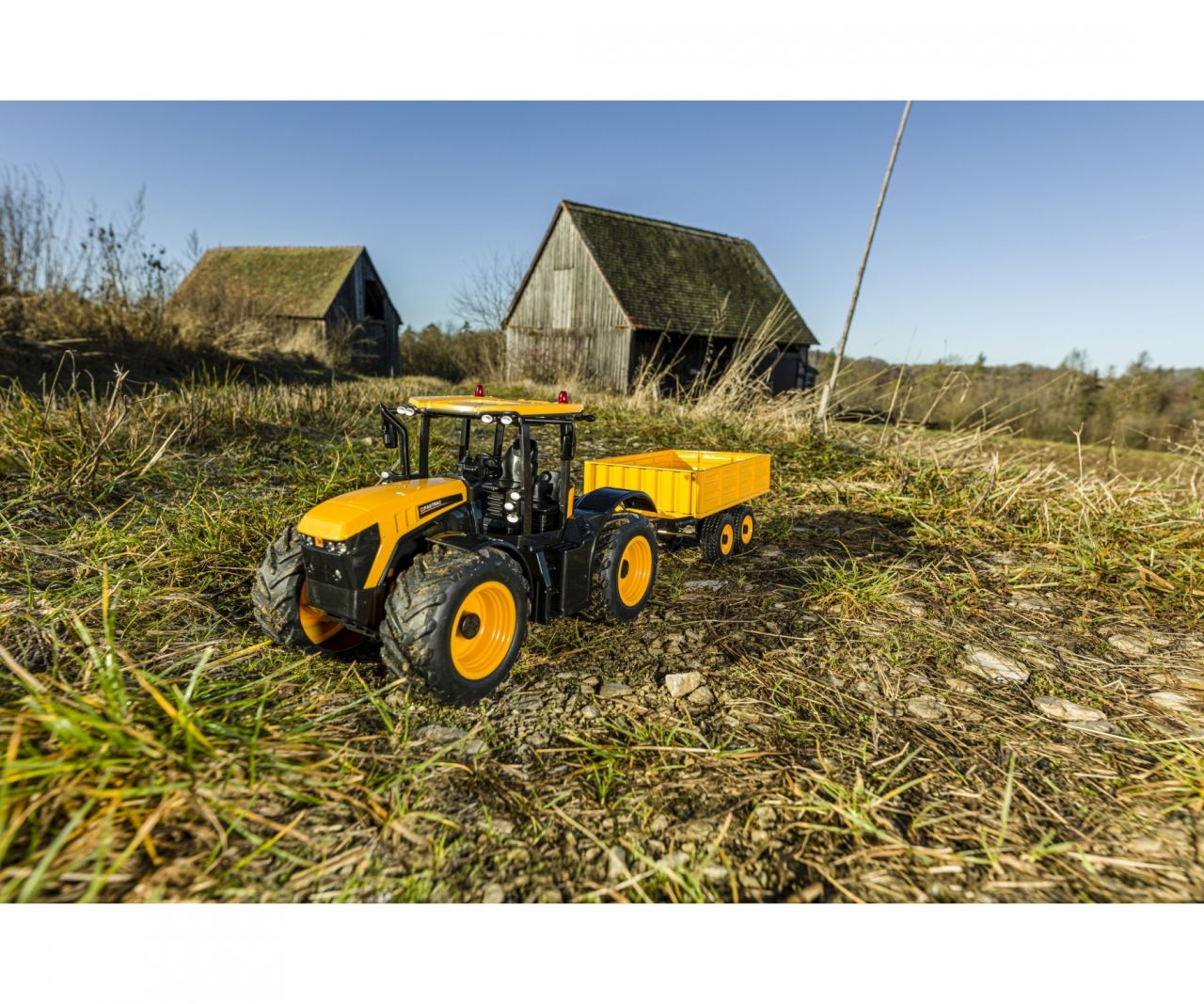 Carson Rc Traktor Jcb Fastrac Mit Landwirtschaftlichem Anh Nger Rtr Mit Rc Anlage